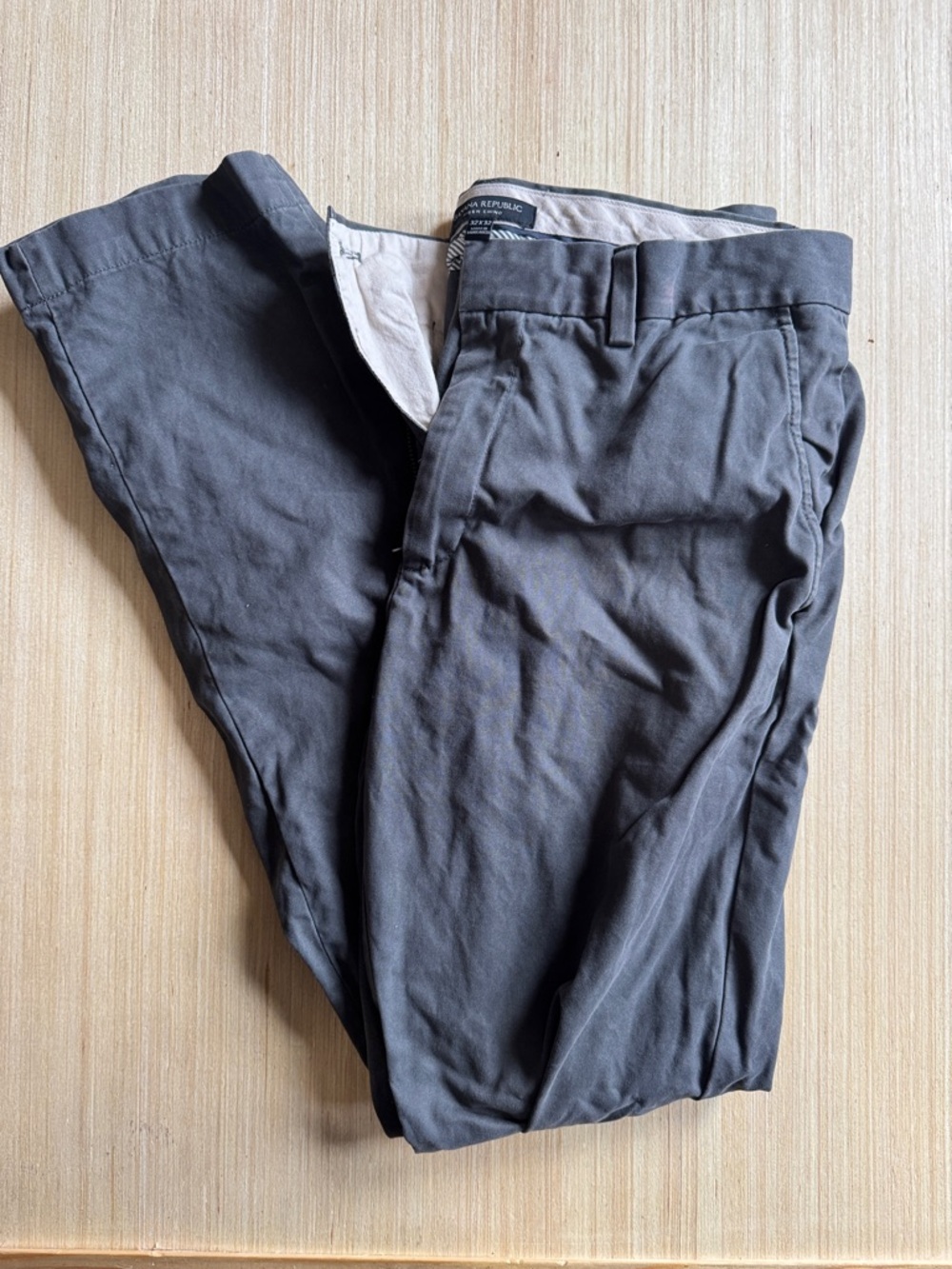 Banana Republic Men's Charcoal Gray Chinos